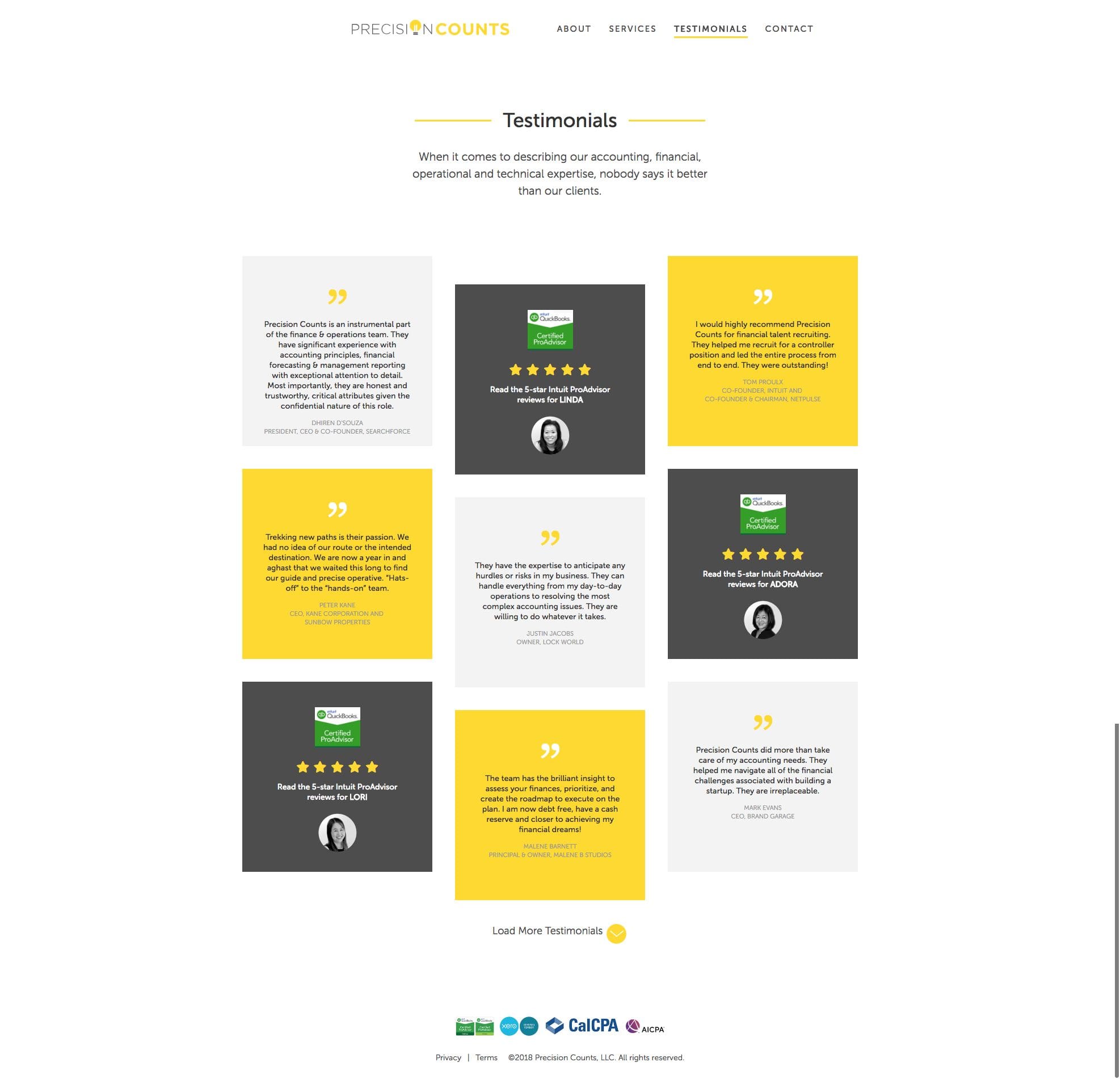 Precision Counts testimonial