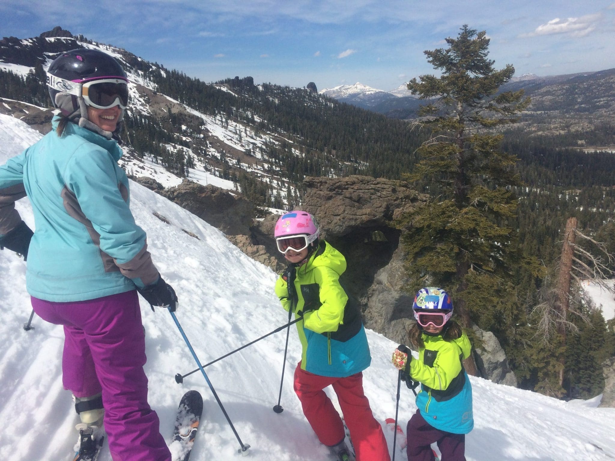 rachel plasse skiing with kids