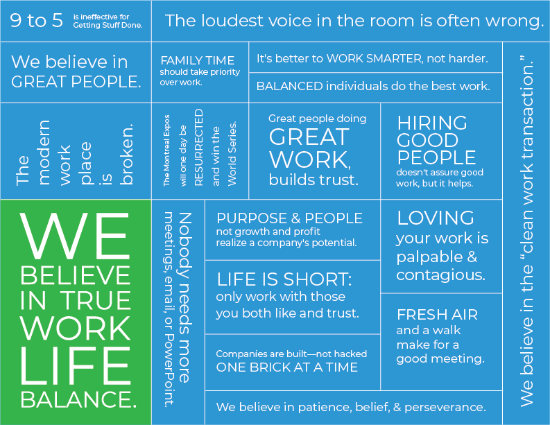 The EM Marketing Manifesto, an ode to true work life balance. 