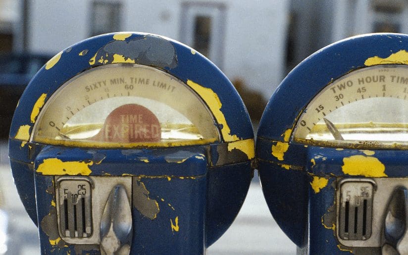 Expired parking meter with "Time Expired" visible. A consultant needs to be paid for their time.