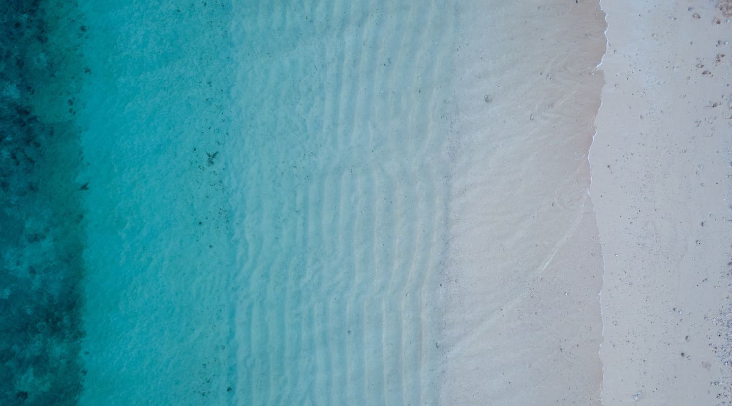 Aerial view of turquoise water meeting sandy beach, ideal for freelance relaxation